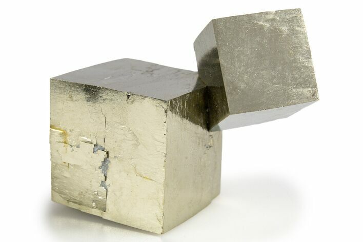 Shiny, Natural Pyrite Cube Cluster - Navajun, Spain #322121
